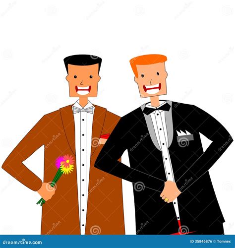 Gay Marriage Stock Vector Illustration Of Dudes Smiling 35846876