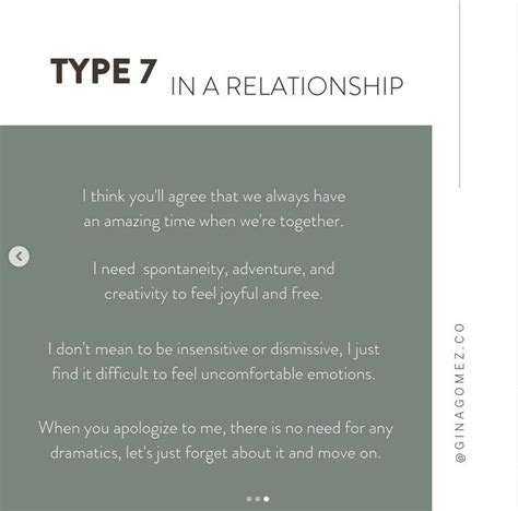 Type 7 In Relationship Type 7 Enneagram Enneagram Enneagram 4