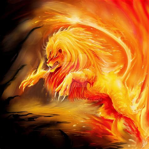 Fire Lion By Daelyth On Deviantart