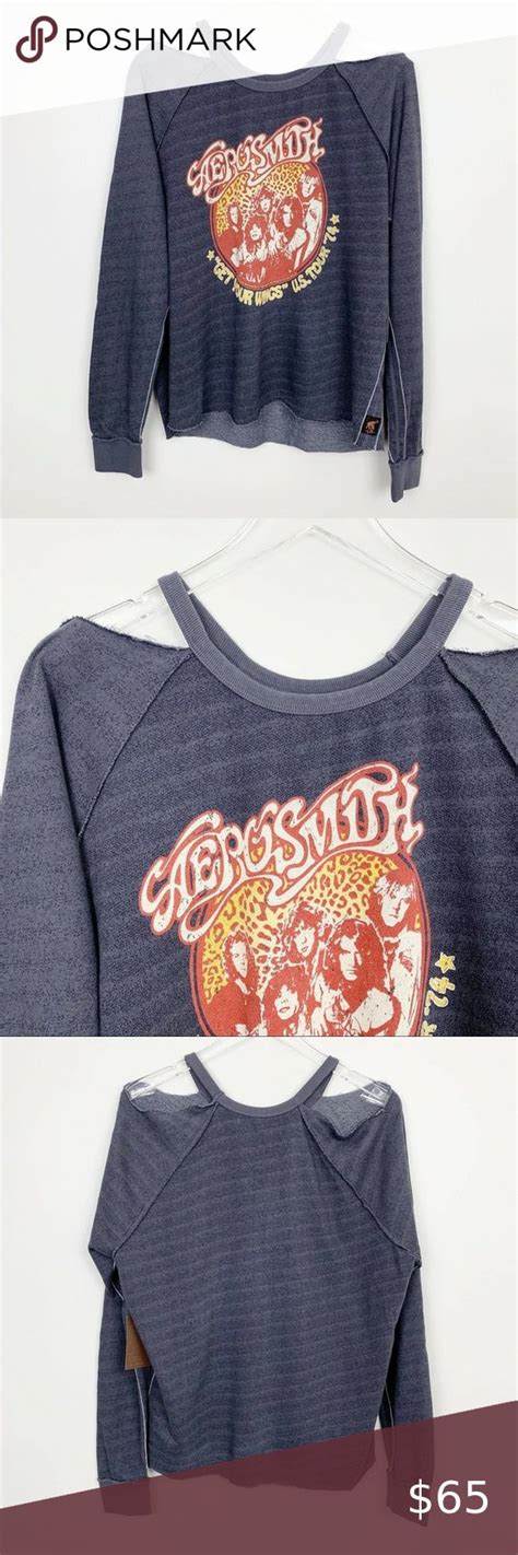 Trunk Ltd Aerosmith Graphic Band Sweatshirt S New Mom Denim Mother