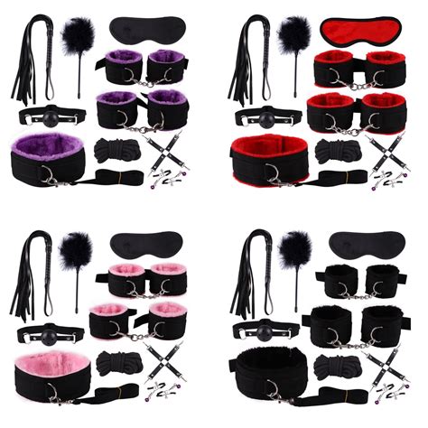 10 In 1 Bdsm Sex Toys Kits For Couples Bondage Eroticos Sex Accessories Handcuffs Nipple Clamps
