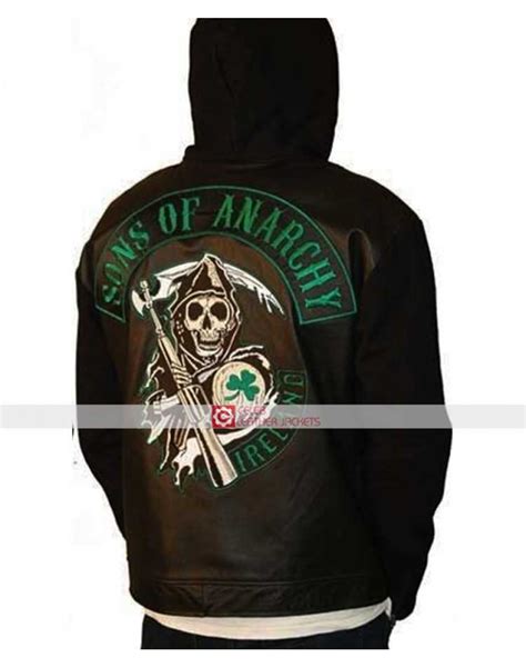 Soa Sons Of Anarchy Highway Motorcycle Biker Real Leather And Fleece