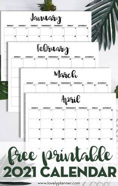 This free monthly calendar 2021 printable is excellent to use to organize schedules, set goals, plot out fun activities and travels, and so much more! Freebie 2020 Calendars in 2020 | Free printable stationery ...