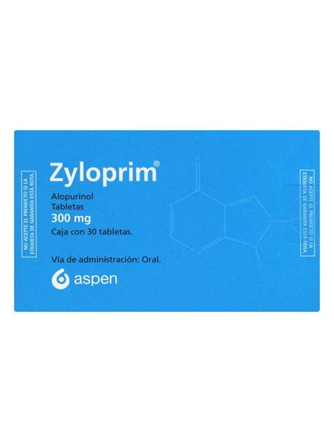 Zyloprim Para Qué Sirve Precio Alopurinol 300 Mg 30 Tabletas
