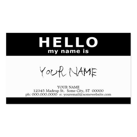 Hello My Name Is With Qr Code Business Card