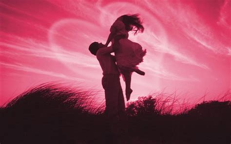 Hd wallpapers Love Couples Romantic Red sky sunset : Wallpapers13.com