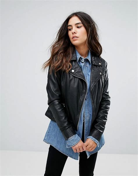 Lyst Barneys Originals Leather Quilted Biker Jacket In Black