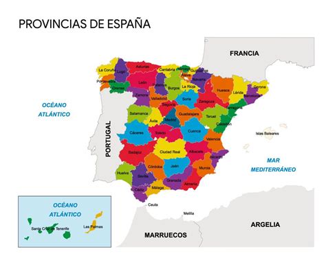 Descarga El Mapa De Las Comunidades Y Provincias De España Con Nombres