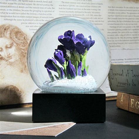 Creative Purple Flower Crystal Ball Snow Globe