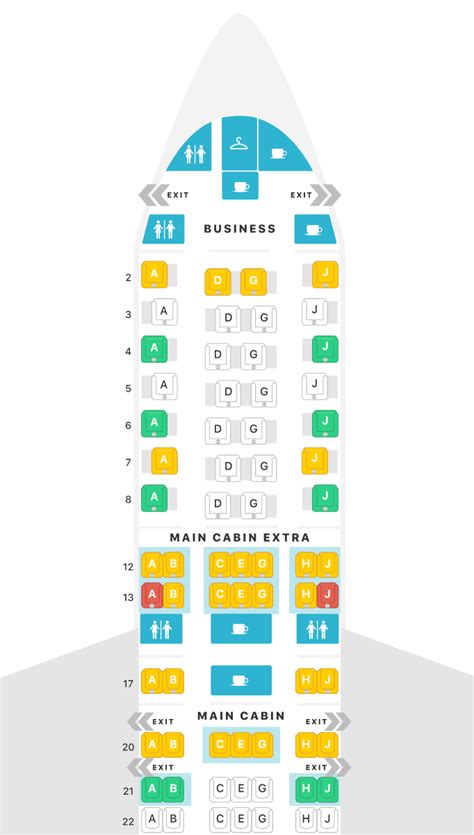 American Airlines Seating Charts Detailed