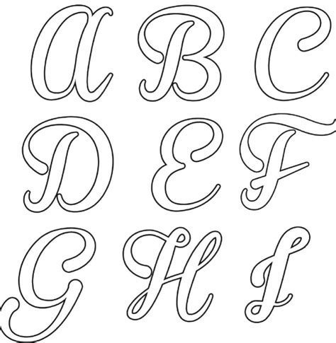 Alfabeto Cursivo Moldes Para Imprimir Lettering Alphabet Hand