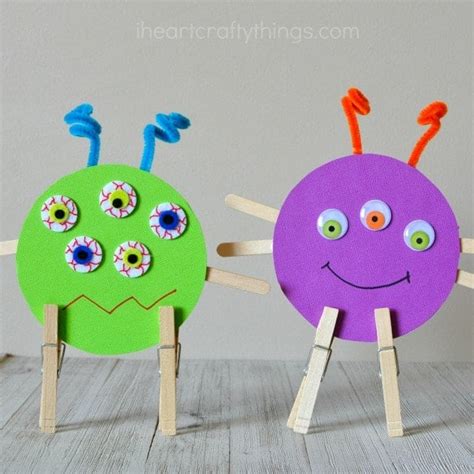 19 Easy Monster Crafts For Preschoolers Super Cute And Not Scary