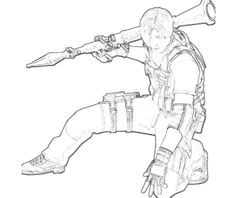 Alice Resident Evil Pages Coloring Pages