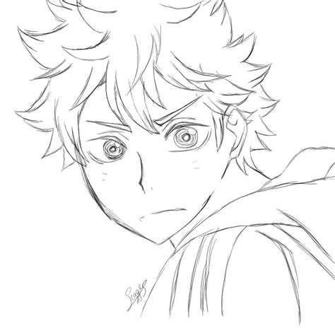 Hinata Shoyo Sketch By Kastrokei On Deviantart