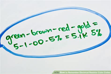 How To Remember Electrical Resistor Color Codes 5 Steps