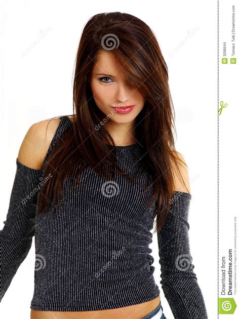 fille sexy chaude d ajustement dans des jeans photo stock image du normal expression 3596644