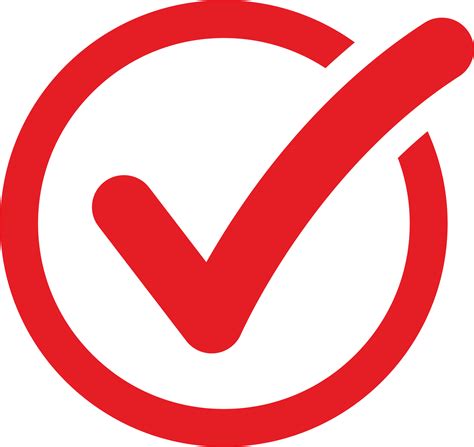Red Check Mark Png Isolated Hd Png Mart