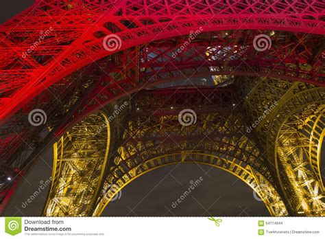 Eiffel Tower In Colors Editorial Stock Image Image Of Flag 64114944