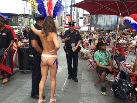 News Bcb Topless Performers Take Over Times Square