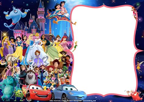 Free Printable Disney Castle Invitation Templates Disney