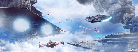 Star Wars Epic Sky Battle By Dylan Kowalski On Deviantart
