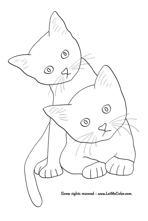 Realistic Cat Coloring Pages - Coloring Home