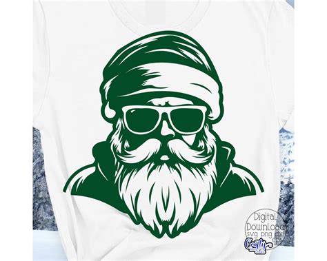 Cool Santa Svg Funny Christmas Svg Files Santa With Sunglasses Svg