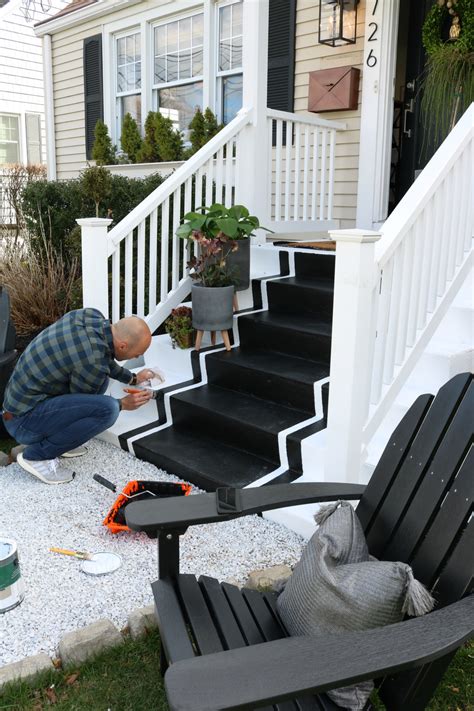 Front Porch Spring Reveal With Painted Steps Nesting