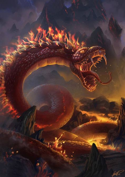 However, that only seemed to make things worse. Fire snake by feintbellt | Fire snake, Fantasy creatures ...