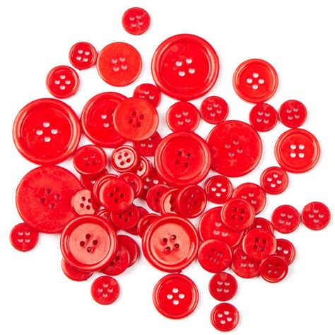 Assorted Red Buttons Buttons Basic Craft Supplies Craft Supplies