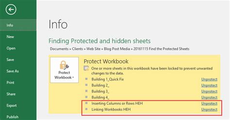 Finding Protected Sheets In Excel • Za