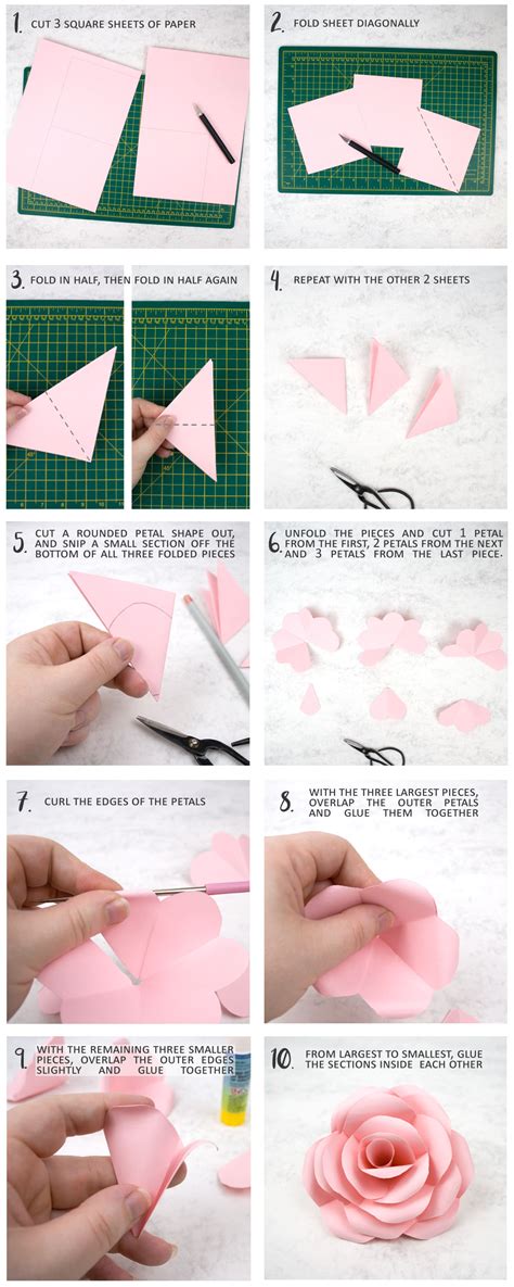 How To Make Simple Realistic Paper Roses The Paperbox