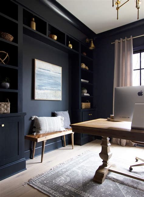 Our Favorite Interior Dark Paint Colors Plank And Pillow Office