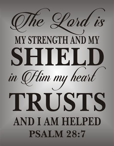 The Lord Is My Strength And My Shield Reusable Stencil