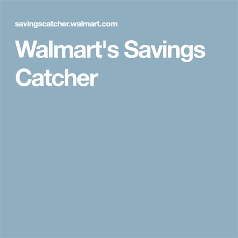 Walmarts Savings Catcher Make It Work Et Card Savings Saving