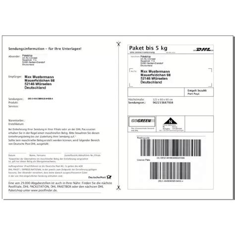 Dhl paketaufkleber zum ausdrucken pdf : Paketaufkleber Drucken Vorlage