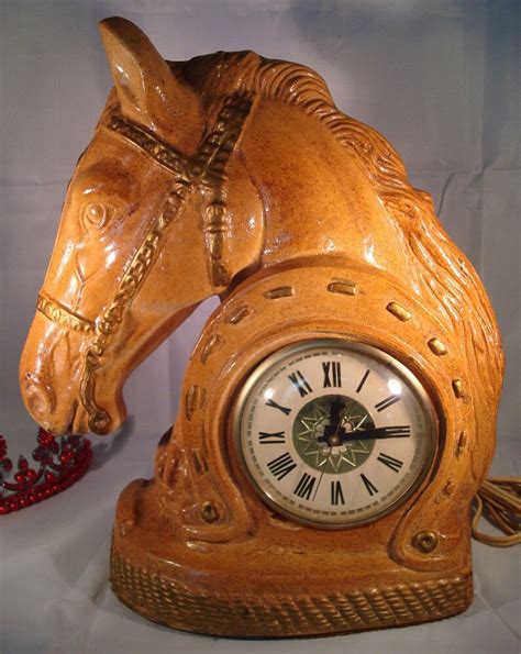 Vintage Horse Head Clock Very Cool Ceramic Horse Head Clock Etsy