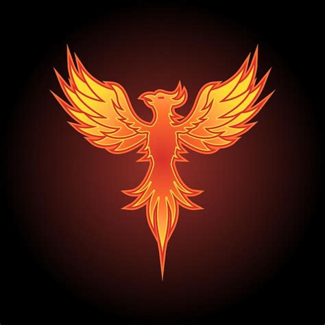 Fire Phoenix Logo Vector Premium