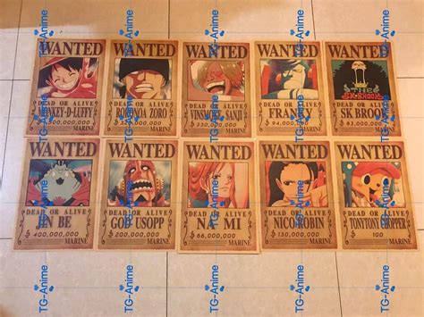 Anime One Piece Straw Hat Pirates Crew Wanted Posters Pcs Set HIGH QUALITY EBay