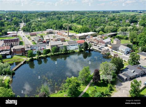 An Aerial Of The Town Of Ayr Ontario Canada Stock Photo Alamy