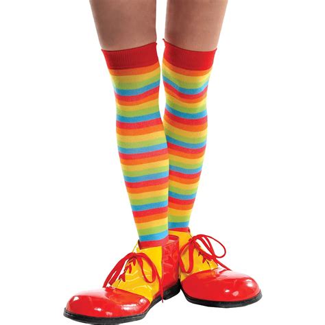 Rainbow Striped Knee High Socks Party City