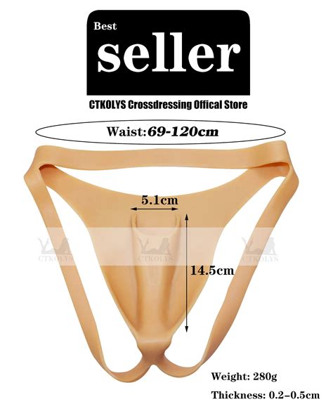 Ctkolys Mens Camel Toes Panty Hiding Gaff Silicone Double Thong For Crossdresser Transgender 1g