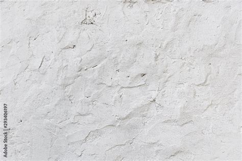 Seamless White Rough Concrete Wall Texture Background Cement Wall