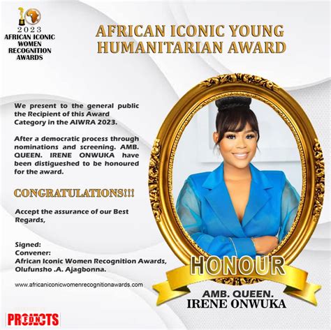 Meet An Iconqueen Irene Onwuka African Iconic Women Recognition Awards