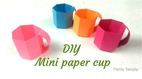 Diy Mini Paper Cup Paper Crafts For School Paper Crafts Easy