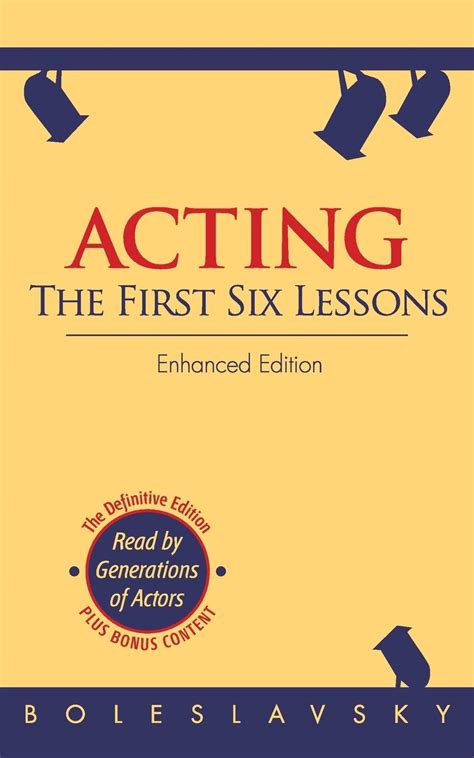 Acting The First Six Lessons By Boleslavsky Richard