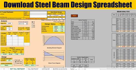 Download Steel Beam Design Spreadsheet Engineering Discoveries