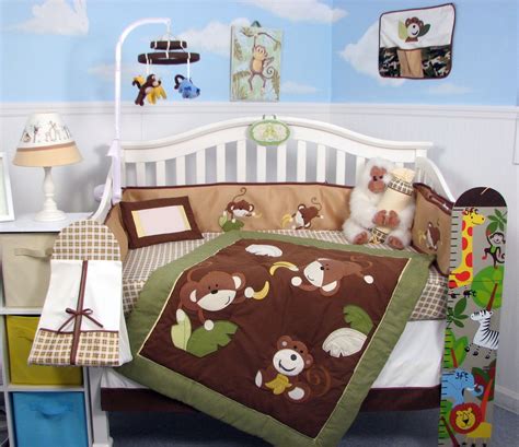 Sammy lou crib bedding set jungle pals 4pc target. Jungle Theme Baby Bedding