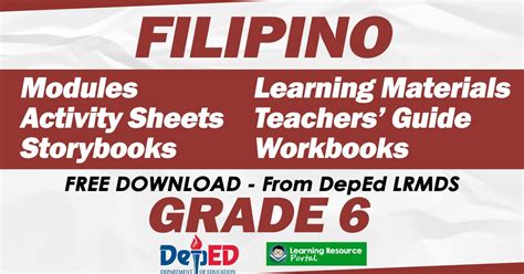 GRADE 6 - FILIPINO Learning Materials from LRMDS (Free Download) - DepEd Click