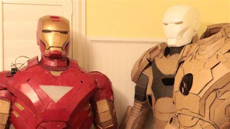Iron man hand diy with cereal box (pdf template). Cosplay: CARDBOARD IRON MAN suits are stark lesson in ...